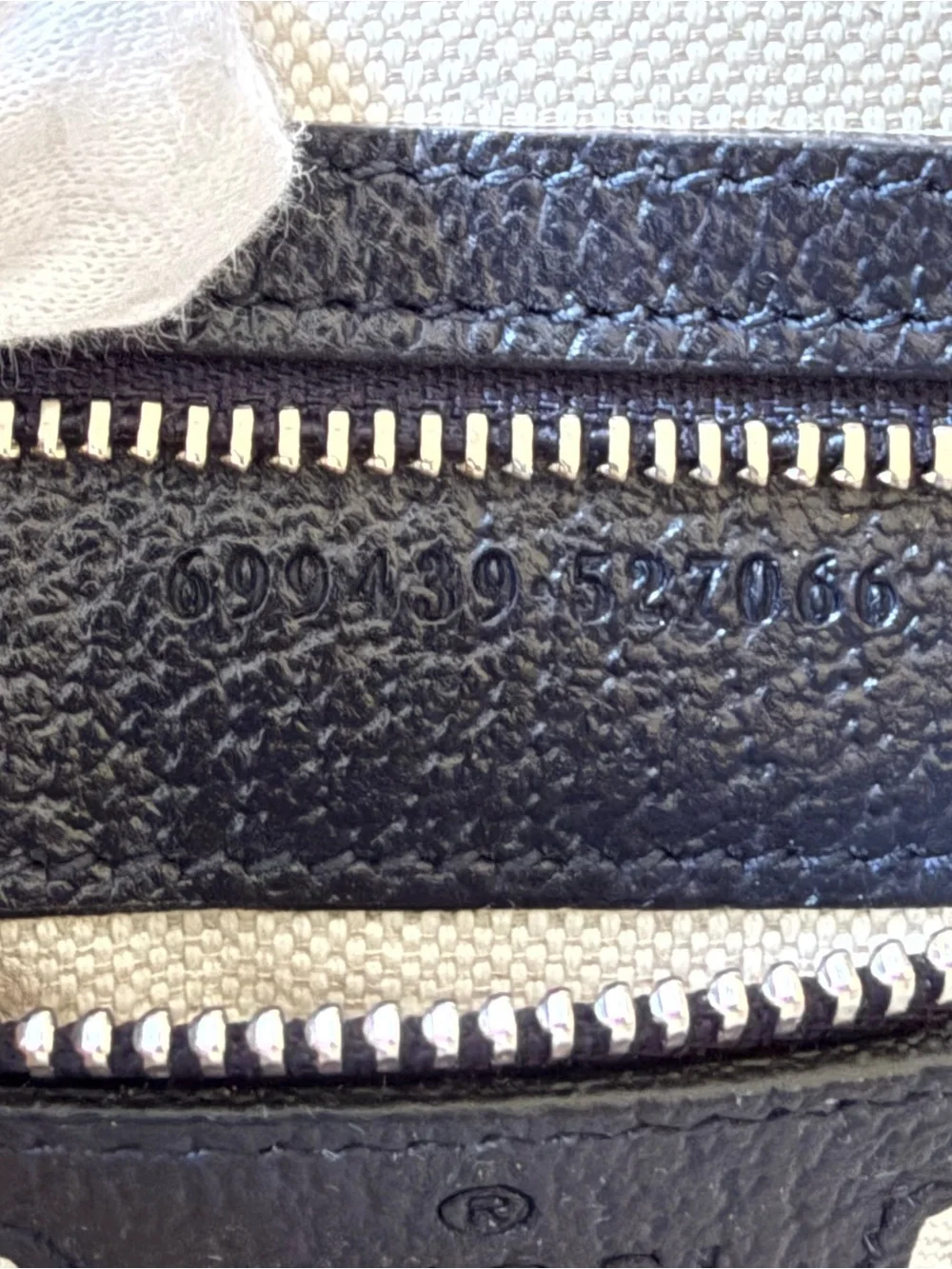 New Gucci GG Supreme mens canvas small crossbody bag, dark blue navy
